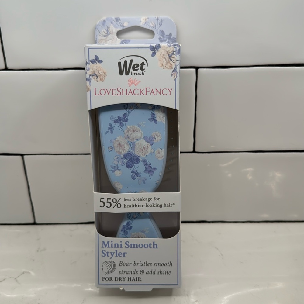 Wet Brush x LoveShackFancy Mini Shine Detangling Hair Brush - everblooming